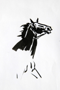 Hästar i tusch DER 13