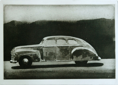 Leksaksbil, djuptryck.